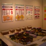 「まちづくり展」の展示。復興のロードマップ。