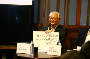 「酒米を育てるところからお酒づくりまで、楽しく学べると良い」と語る猪谷富雄教授