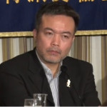 会見する常岡浩介氏（「THE PAGE」のインターネット中継から引用）