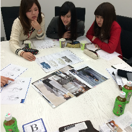 大学生と「就職後も長く着られるコート」の企画をする。