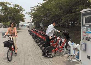 シェアサイクルの利用イメージ(「東京都長期ビジョン」から引用)