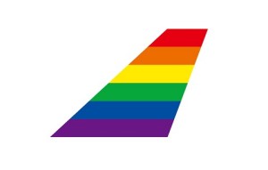 ANAは自社ラウンジのトイレに「レインボーフラッグ」を表示している