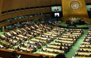国連の会議場風景(2015年筆者撮影) 