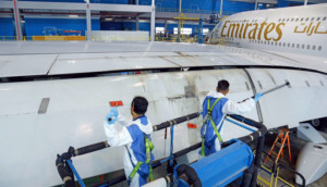 エミレーツ航空、水を使わない機体洗浄法で環境配慮