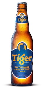 タイガービール、絶滅危惧種の野生トラを保護支援へ