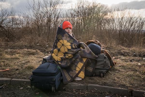 ルーマニアに避難したバレリアさん(ルーマニア、2022年2月28日撮影)©UNICEF/UN0599229/Moldovan