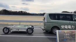 大成建設が時速60キロでの走行中給電の実証に成功、国内初