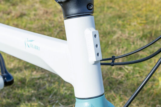 市販のバッグやラックを搭載するためのアダプターを装着できるネジ穴もある。ほかにメーカー・オプションのリアラックも用意されている